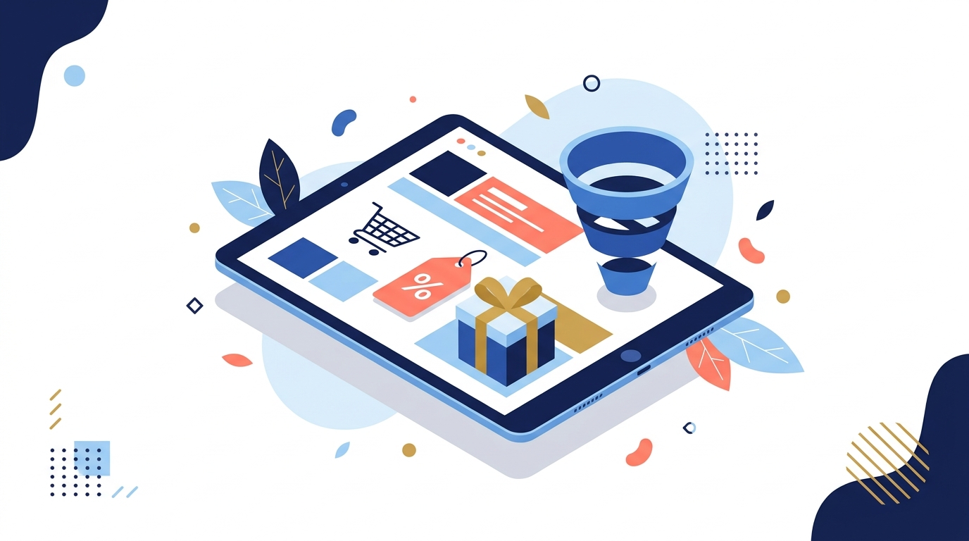 Illustration d'une page de destination e-commerce pensée pour convertir pendant le Black Friday